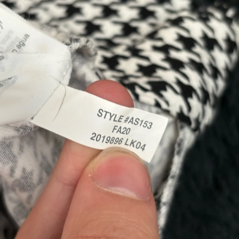 J.Crew Black White Houndstooth Flat cotton Front Skinny Winnie trousers Pants 4